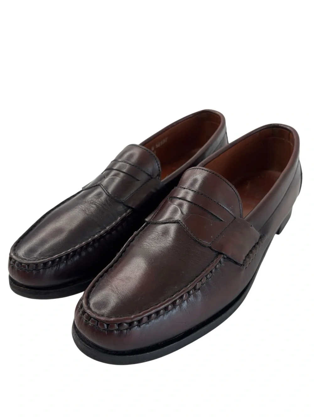Allen Edmonds Walden Mens Shoe Size 10 Penny Loafer Burgundy Leather Sole Preppy